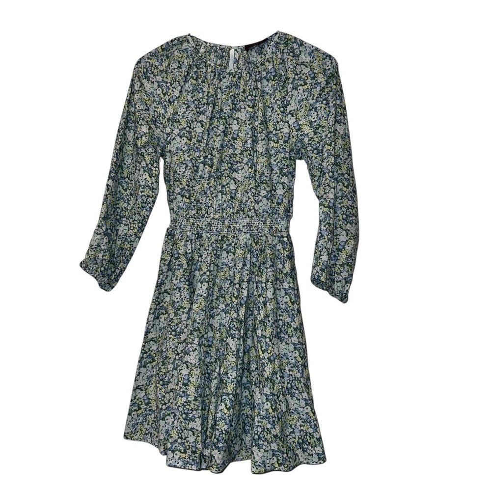 JCrew Palermo Liberty Print Mini Dress Womens *Small* Blue Green Floral